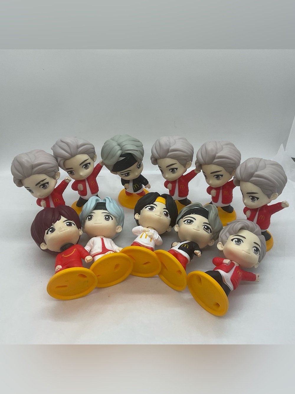 Mixed Lot of 11 McDonald’s Tiny Tan BTS Figures Happy Meal Toys Encore&Throwback